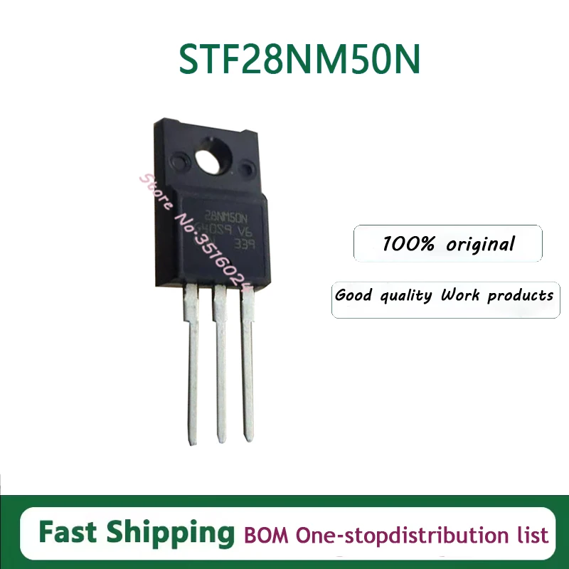 10PCS/lot  28NM50N STF28NM50N  TO-220F 500V 21A 100% NEW