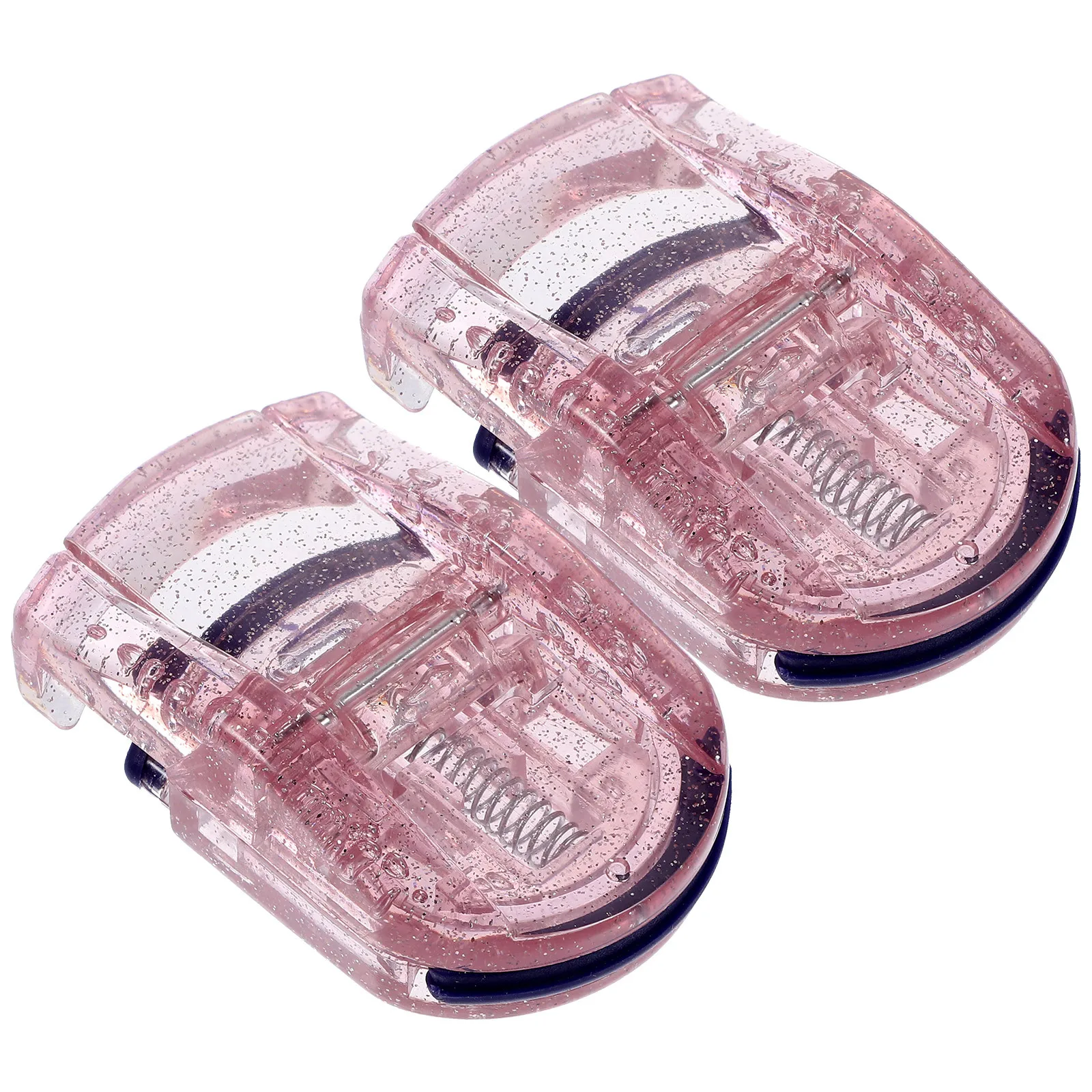 

2pcs Eyelash Curler Portable Mini Travel Size For Women Smooth Curling Tool Includes Silicone Pads Lash Clip Makeup