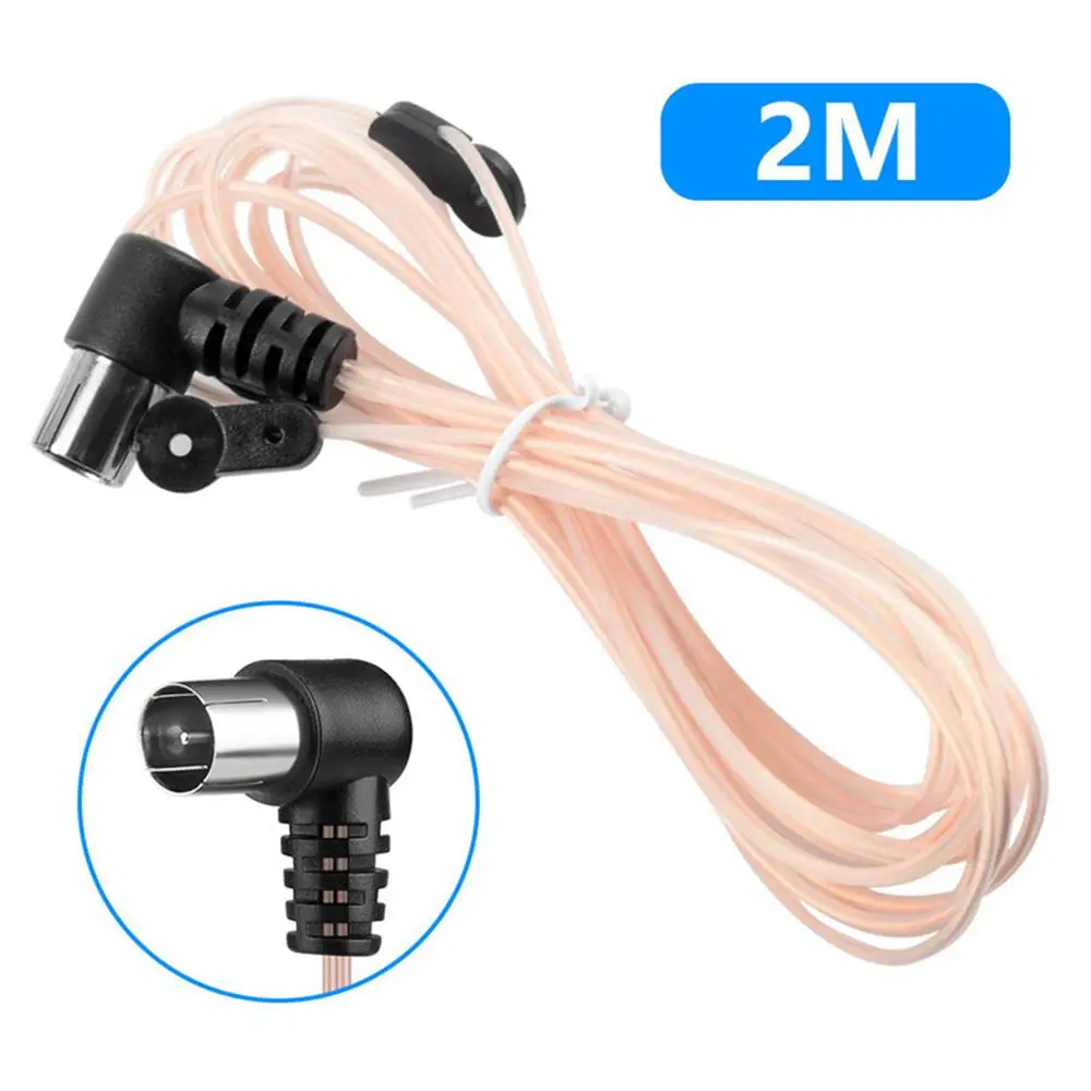 Indoor FM Radio Dipole Antena, Receptor Aéreo HD, Masculino Tipo F Conector, O6K4, 75 Ohm