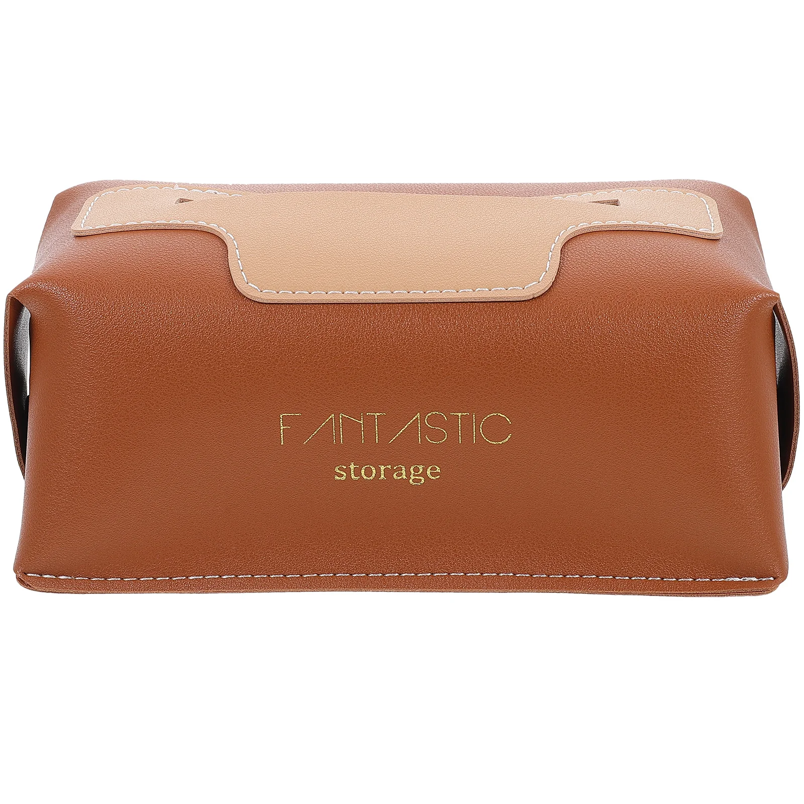 

Tissue Box Holder PU Car Paper Towel Napkin Storage Case Rectangular Decorative Refillable Grocery Bag Dispenser
