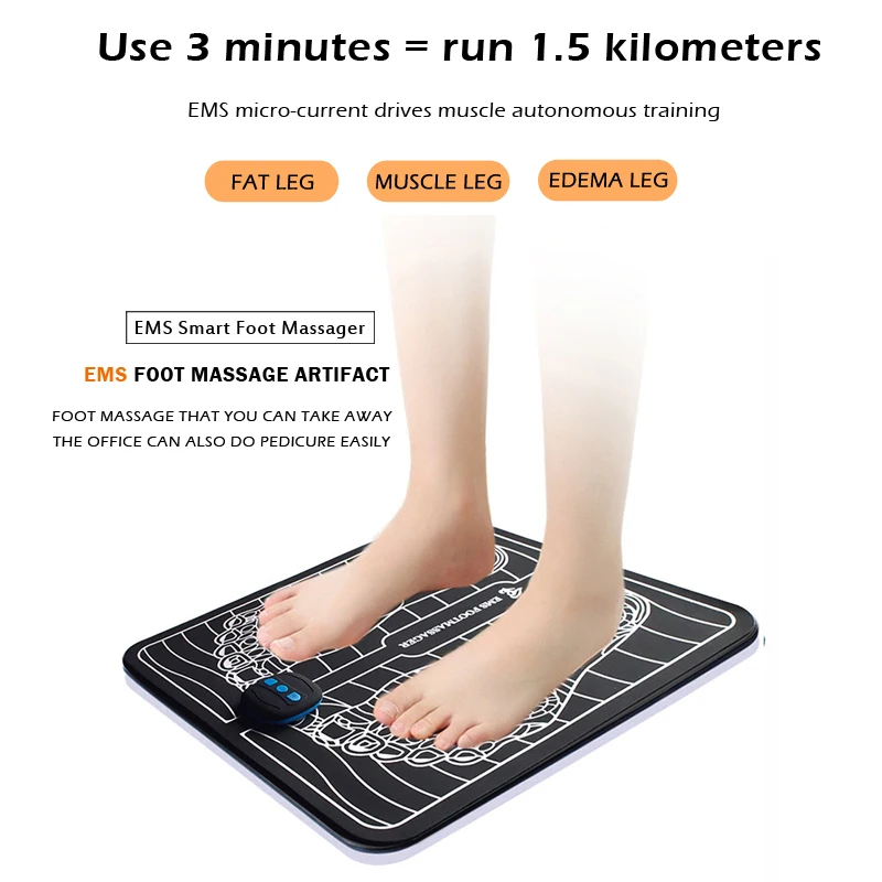 Smart Foot Massager Electric EMS Foot Massager Feet Muscle Stimulate Kneading Shiatsu Deep Relaxation USB Electric Acupoint
