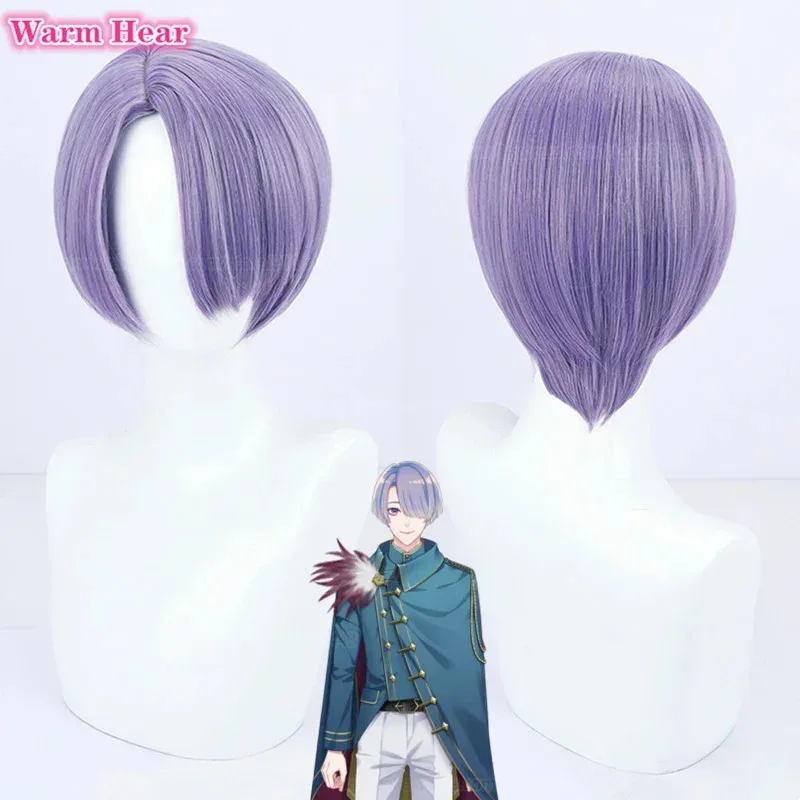 Vtuber Synthetische Genzuki Tojiro Perücke 2 Stile 30 cm/48 cm Silber Blau Cosplay Perücke Hitzebeständige Haar Halloween Party perücken + Perücken Kappe
