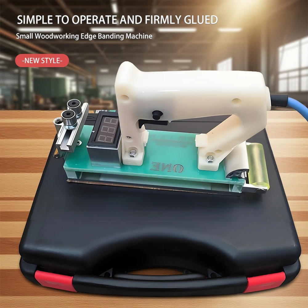 220V Manual Edge Banding Machine Portable Handheld Edge Bander with Temperature Control for Woodworking PVC Melamine Edge