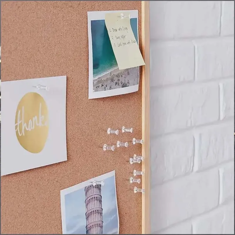 100 قطعة دبابيس ضغط شفافة واضحة جديدة من البلاستيك خريطة الرسم البياني دبابيس إشعار نشرة لوحة الفلين مسامير الإبهام