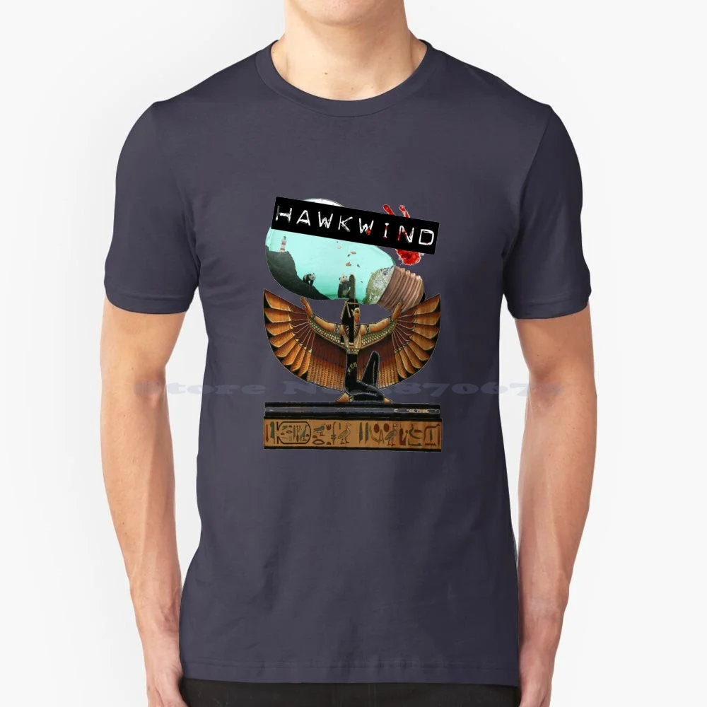 Hawkwind Egypt T Shirt 100% Cotton Tee And Roll Retro Metal Space Cool Incredible Legend Psychedelic Music Band Mind Blowing