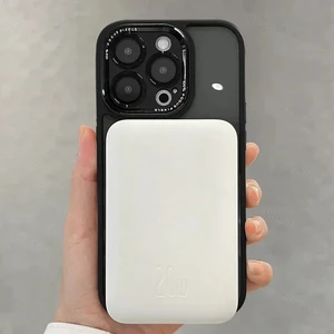 Casing Pelindung Bumper Lensa Logam Magnetik Mewah Untuk iPhone 16 15 14 13 12 11 Pro Max 16 Plus Pengisi Daya Nirkabel Penutup Keras Bening 8 kasus penjualan terbaik montblanc - №