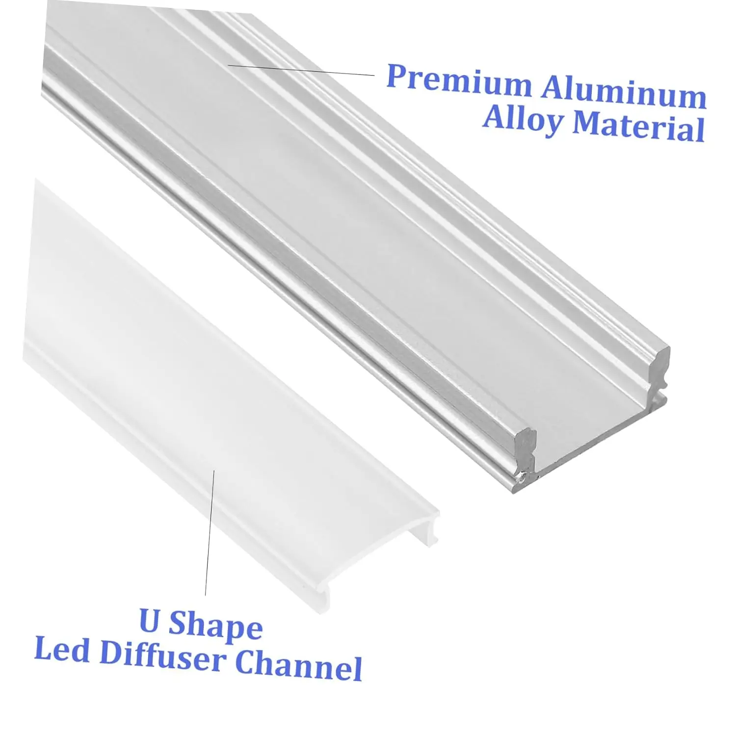 Aluminum Profile Channel Holder for LED Strip Light Bar, Cabinet Lamp, Kitchen Closet, Aluminum Corner, 1-30Pcs per Lot