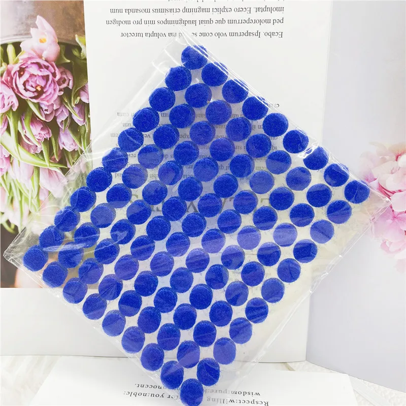 Blue Magic Tape  Adhesive Fastener 10/15/20/25/30mm Dots Nylon Hook and Loop Sticker Round Strsong Self Adhesive Fastener Tape