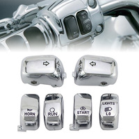 6pcs Motorcycle Hand Control Switch Cover Button Caps For Harley Electra Street Road Glide FLHR 1996-2023