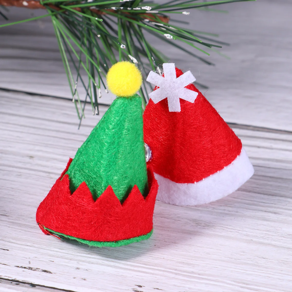 

12Pcs Creative Christmas Hats Durable Non-Woven Fabric Holiday Decorations for Party Home Restaurant