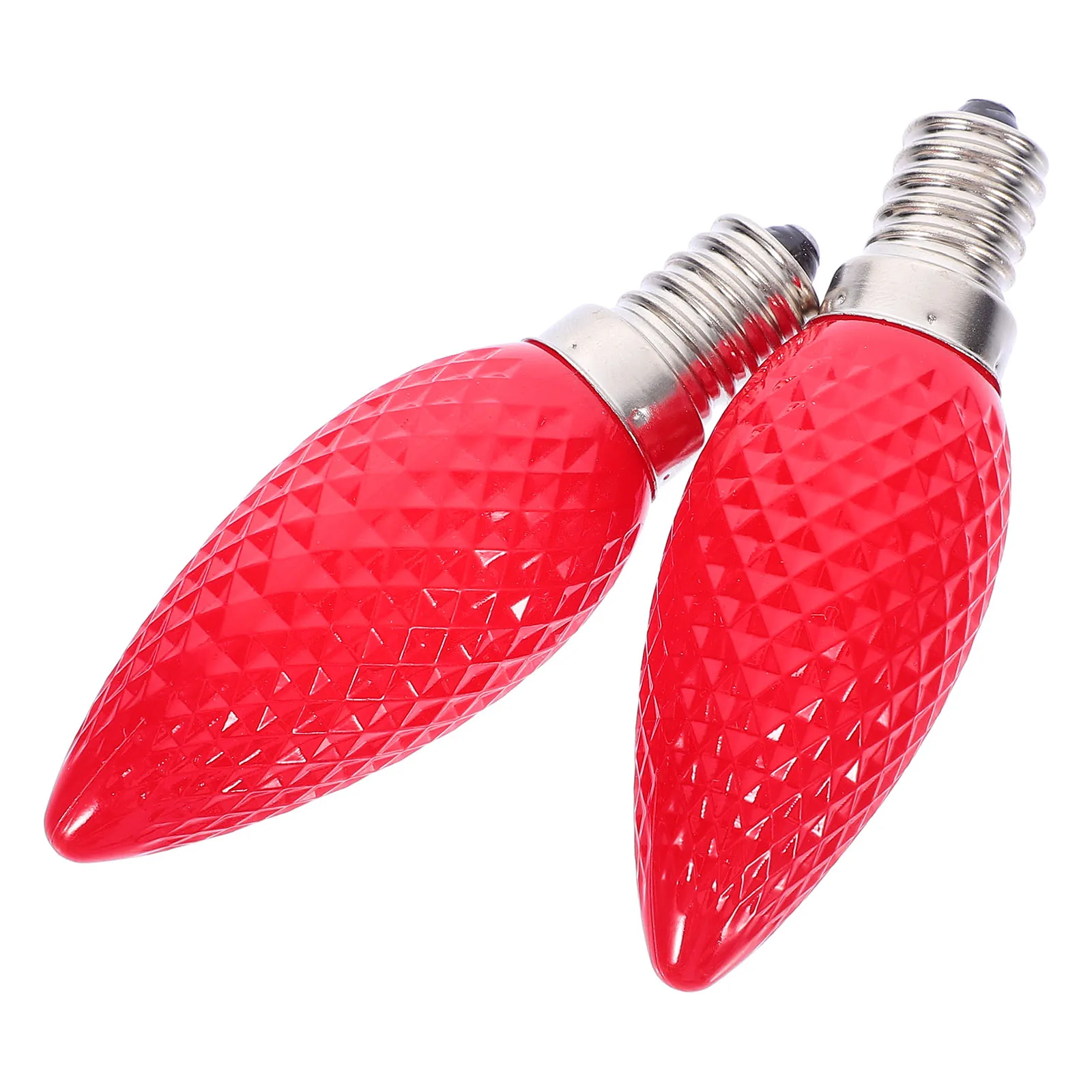 

2 Pcs LED Bulb Christmas Light Bulbs Colored Candelabra Outdoor Christams Santa Head Halloween Replacement