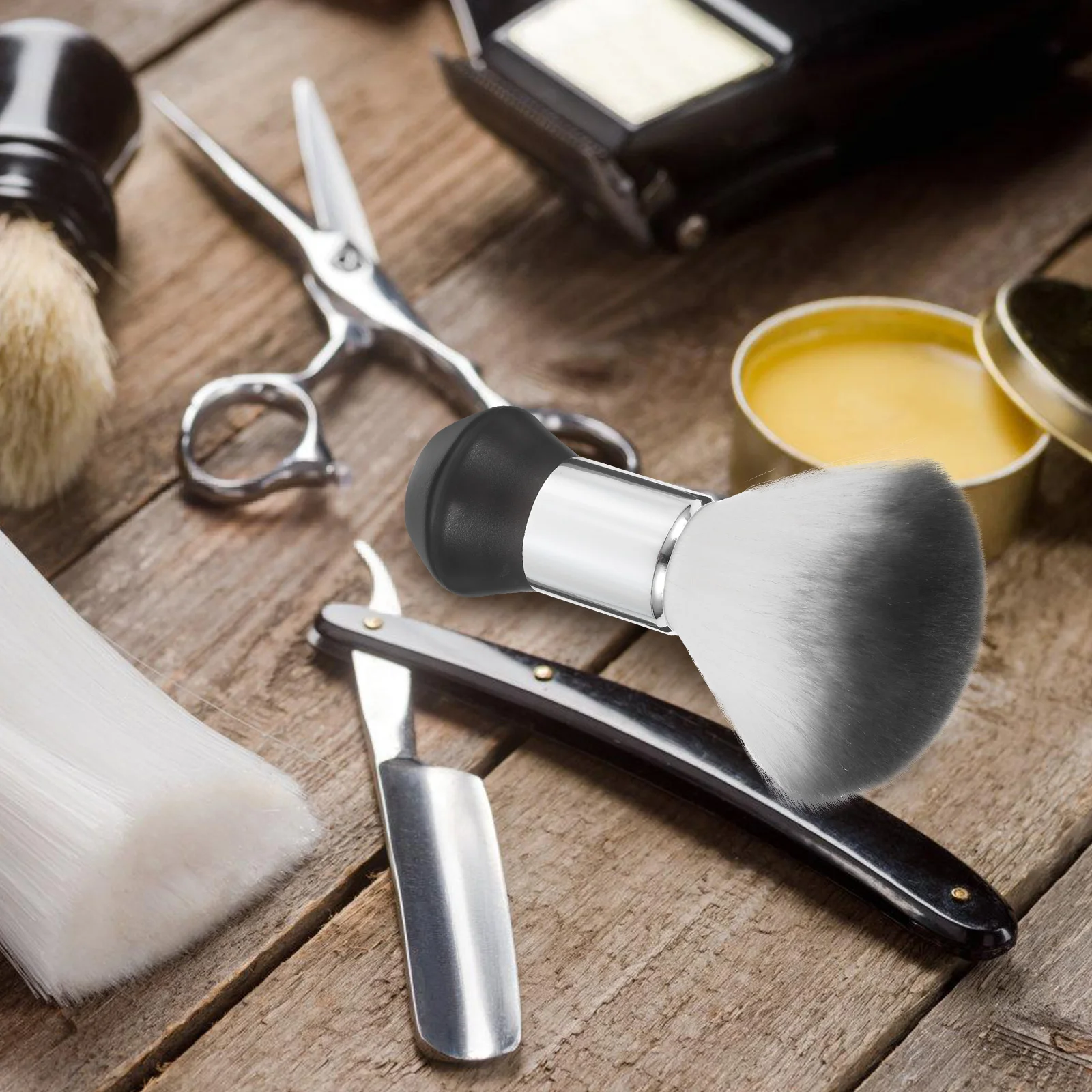 

Парикмахерская щетка для шеи для стрижки, устойчивый дизайн, эффективный инструмент для очистки кожи головы, профессиональный аксессуар для укладки волос, двойной