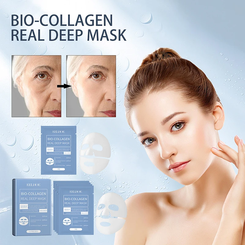 Collagen Anti Wrinkle Facial Mask Fade Face Fine Line Lift Firm Skin Anti-Aging Moisturizing Brighten Skin Care Korean Makeup