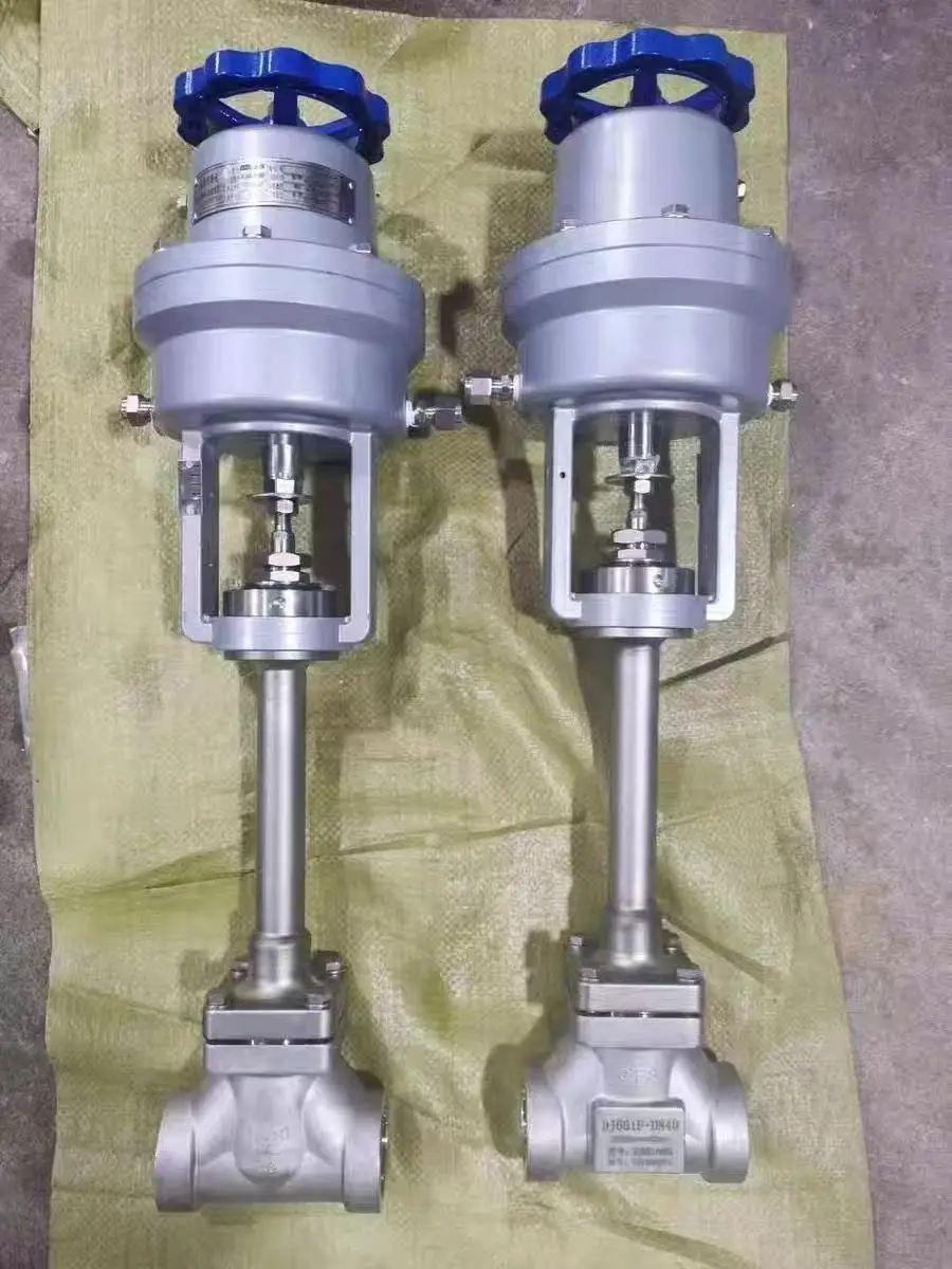 Zawór odcinający pneumatyczny awaryjny, typ zgrzewany, 40 bar, stal nierdzewna 316, do kriogenicznego, spiekanej pod ciśnieniem tlenu.