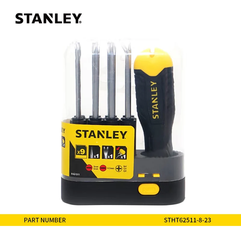 STANLEY 9 pieces set with changing head screwsSTHT62511-8