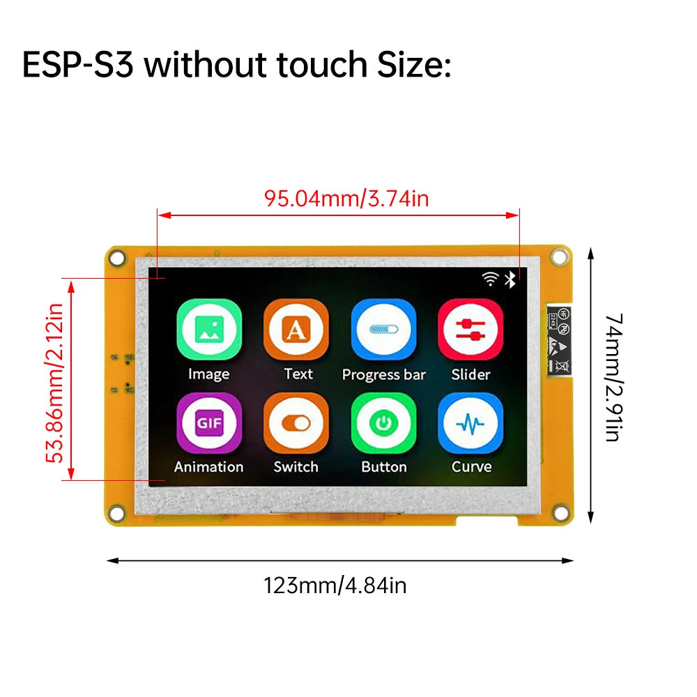 ESP32-S3 WiFi BT Entwicklungsboard 4,3-Zoll-Display 480x272/800x480 Auflösung Typ-C Touchscreen/Nicht-Touchscreen-Optionen Verfügbar – Detail 8