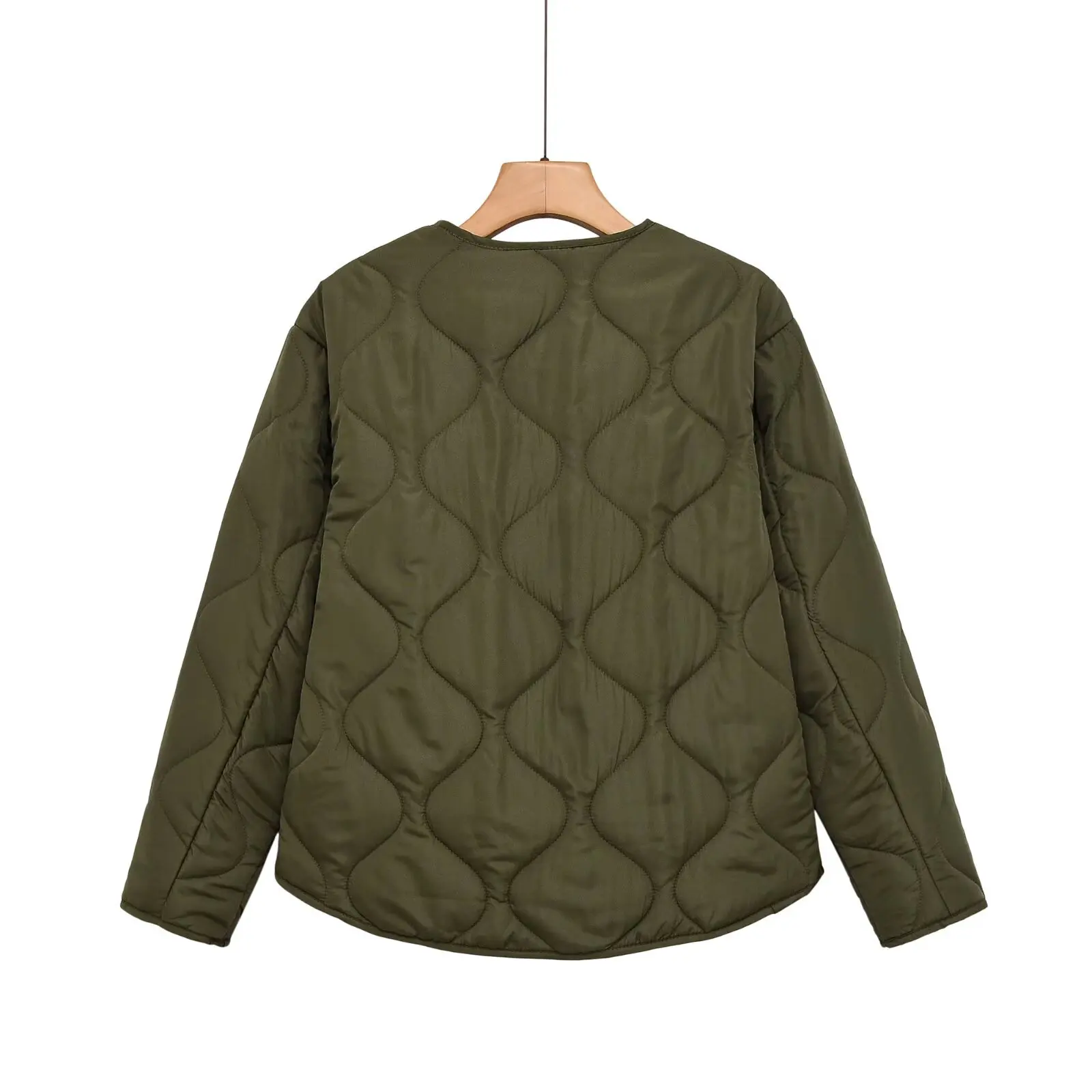 KONDALA Women Casual Single-breasted Jacket Coat Commute Elegant O-Neck Jacket New 2026 Fall Trendy Lightweight Padding Jackets