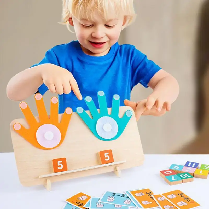 Counting Number Finger Toy Double-Sided Preschool Children Math Toy Develops Hand-Eye Coordination And Fine Motor Skills Game