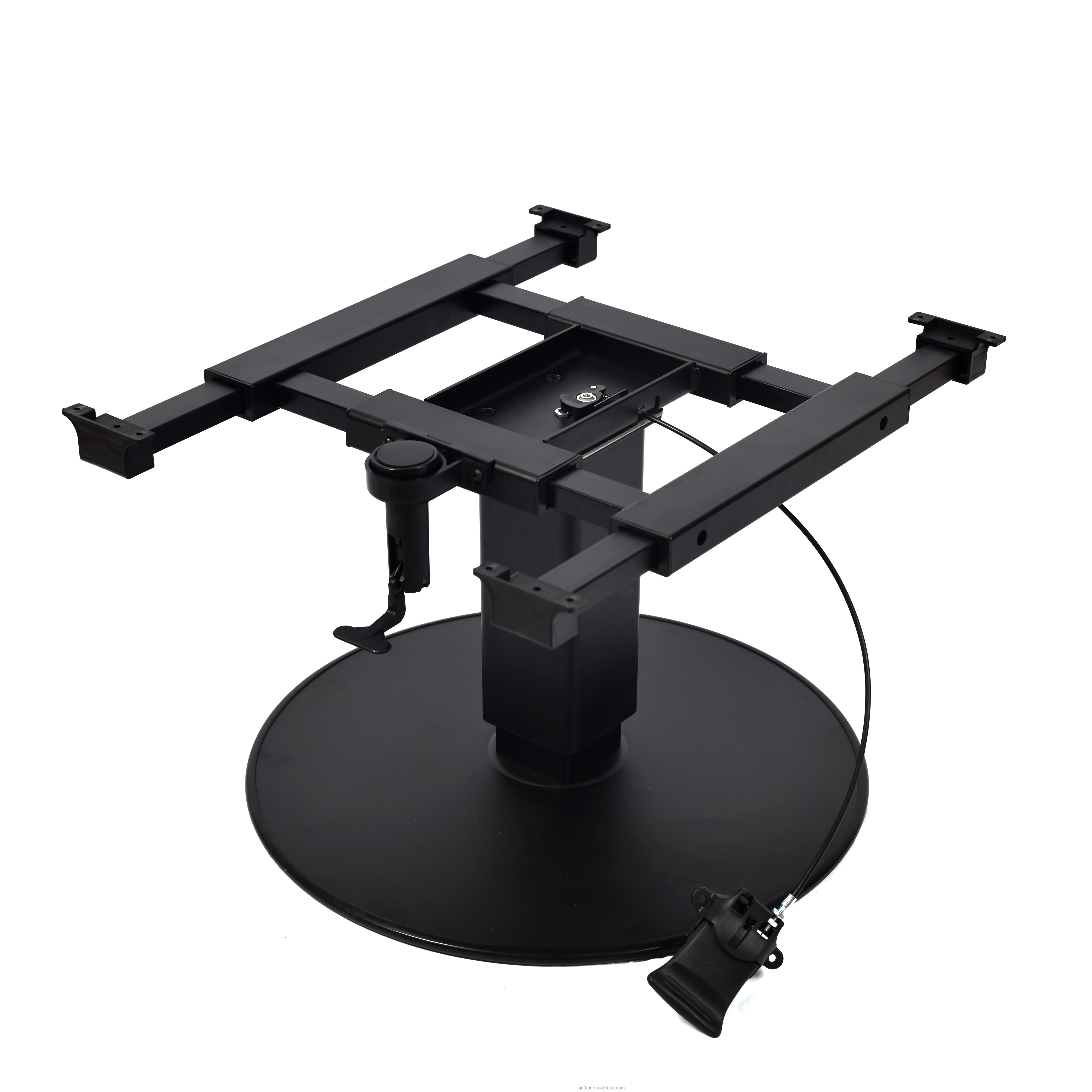 Steel Lifting Table Leg for Car & RV with Large Chassis and Four-Way Translation Frame Telescopic Table Black