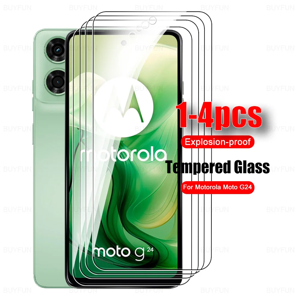 

1-4 шт. закаленное стекло для Motorola Moto G24 защита для экрана Moto Rola MotoG24 Power G 24 24G G24Power 4G защитная пленка