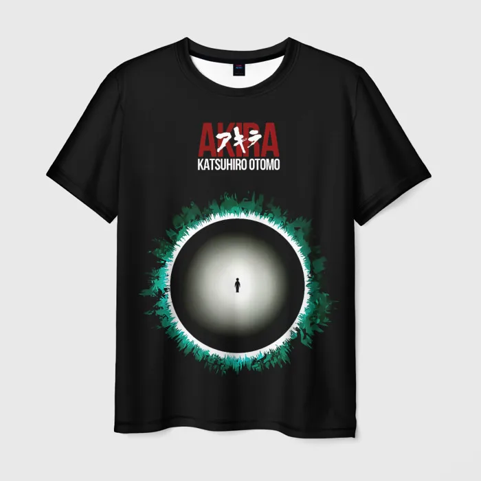 Japanese Anime Akira Print T shirt For Men 3D Fashion Harajuku Short Sleeve T-shirt Top Summer Oversized Clothing Streetwear Tee