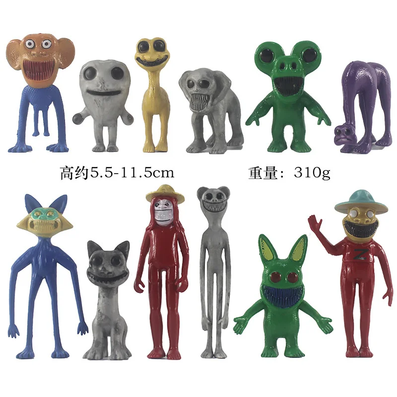 12pcs Hot Zoonomaly Figure Toys Horror Cat Figuras Doll Monster Toys Game Anime Figure Toys Panda Kids Birthday Gifts Fans Boys