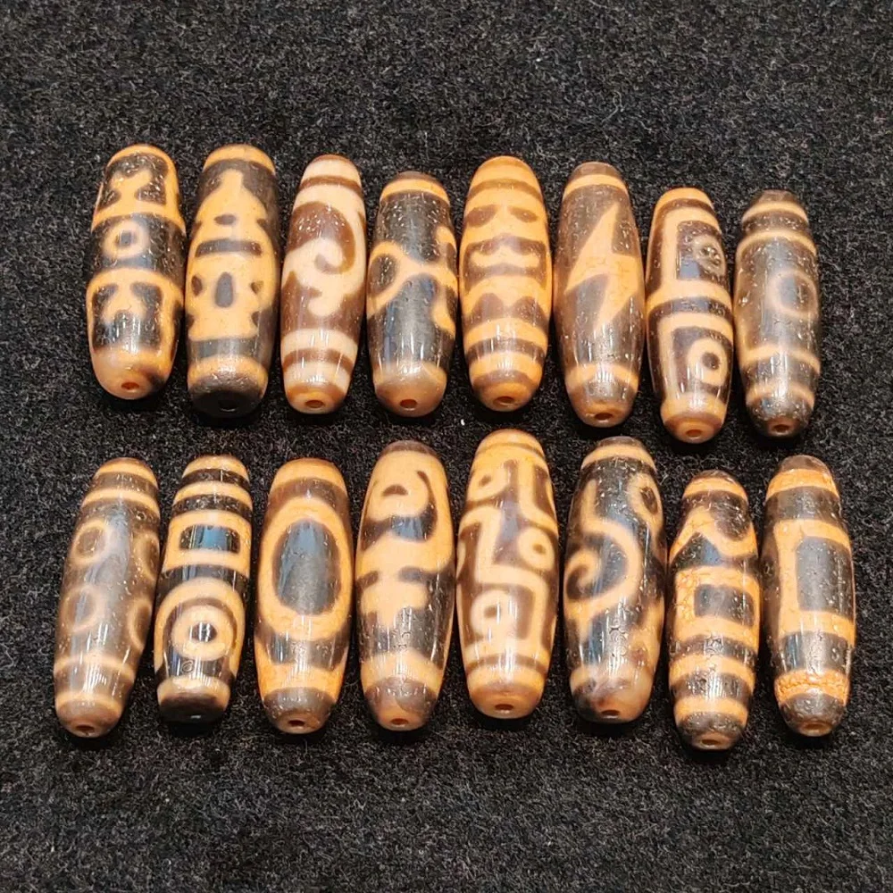 1 pcs Tibet Agate Dzi Horseshoe Weathered Treasure Bottle Tara Multi Totem Heavenly Bead Necklace Pendant DIY Accessories