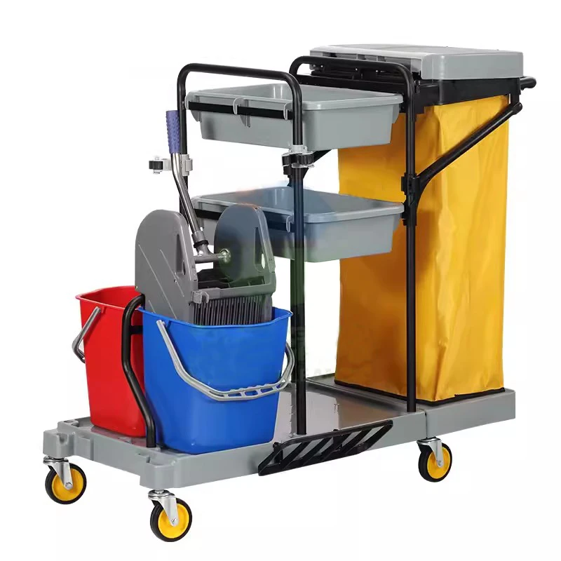 

Wholesale Pushcart Hospital Hotel Commercial Doorman Cleaning Mobile Trolley Manufacturer with Wheels