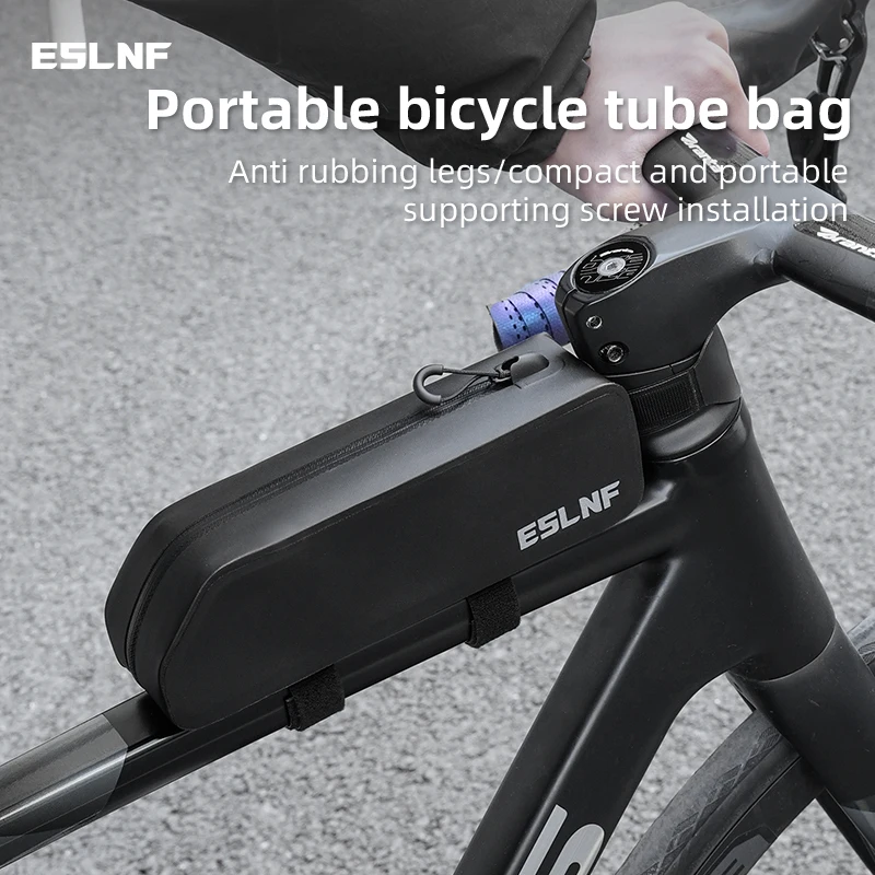 

ESLNF Portable Full Waterproof Front Frame Bicycle Bag Storage Mtb Road Top Tube Bike Bags