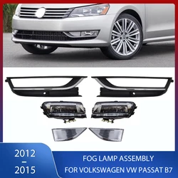 Front Bumper Fog Light Halogen Fog Lamp Reflectors Trim Cover Grille For VW Volkswagen Passat B7 2011-2015 56D853665 56D853666