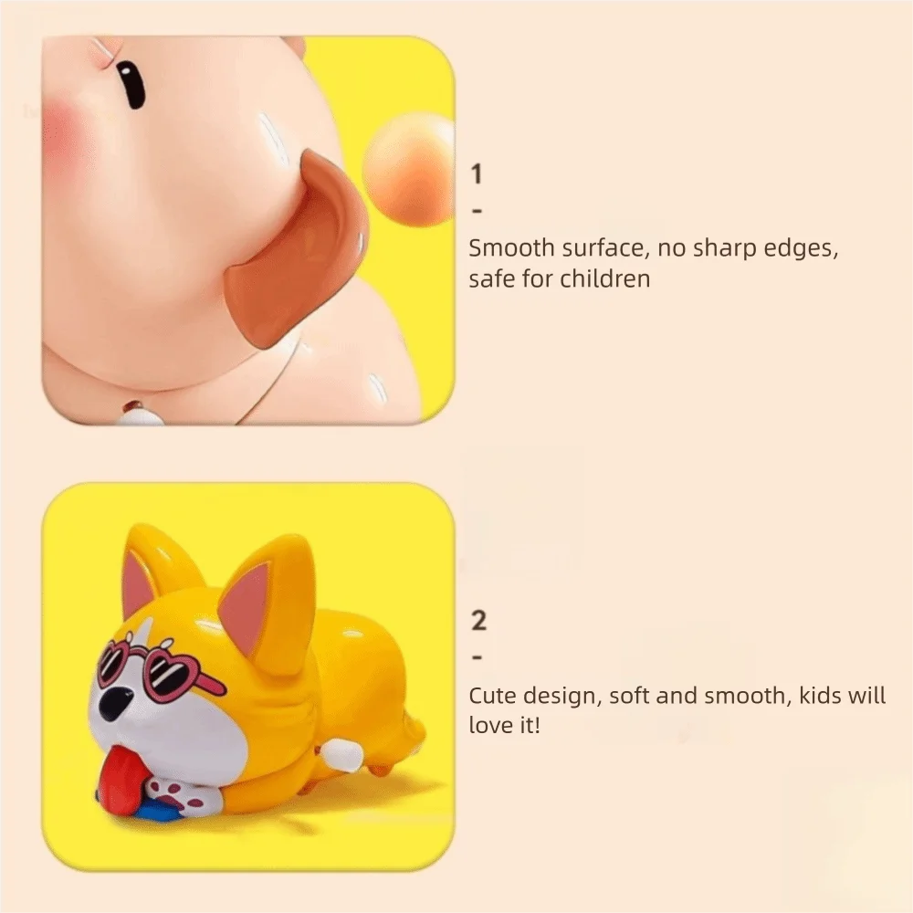 لطيف الكرتون الزحف التدريب جرو خنزير مادة غير سامة يختتم سوينغ المشي لعبة قطرة مقاومة لغز تفاعلي #5