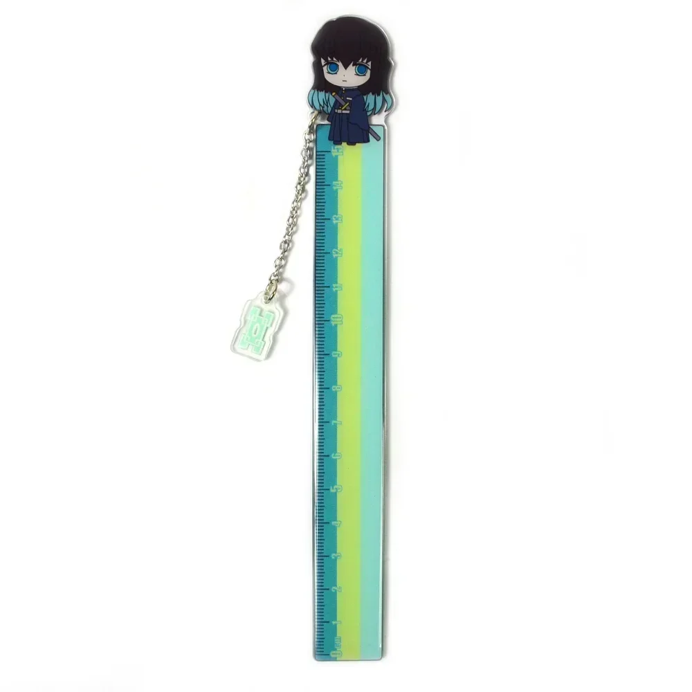 ！Anime Ruler Kamado Tanjirou Nezuko Kawaii Figure Straight Ruler Drawing Rulers School Stationery Kids Gift