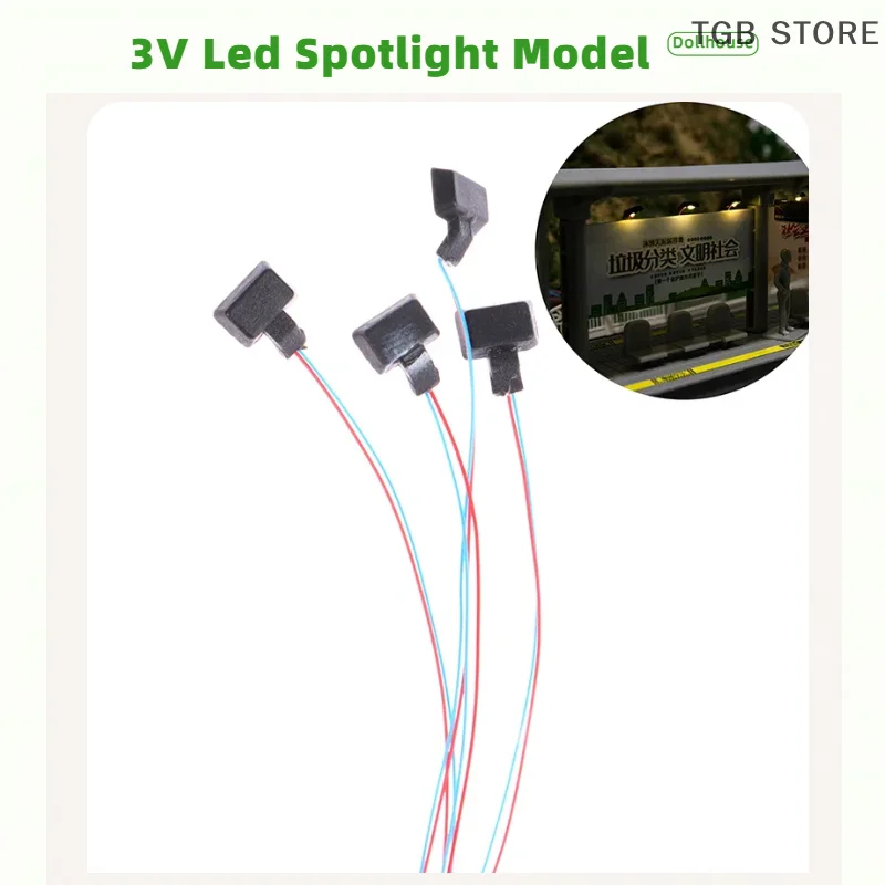 

1 шт. 1:87 Ho масштаб 3 В светодиодный прожектор уличный рекламный щит модель лампы диорама DIY изготовление моделей для архитектурного макета здания