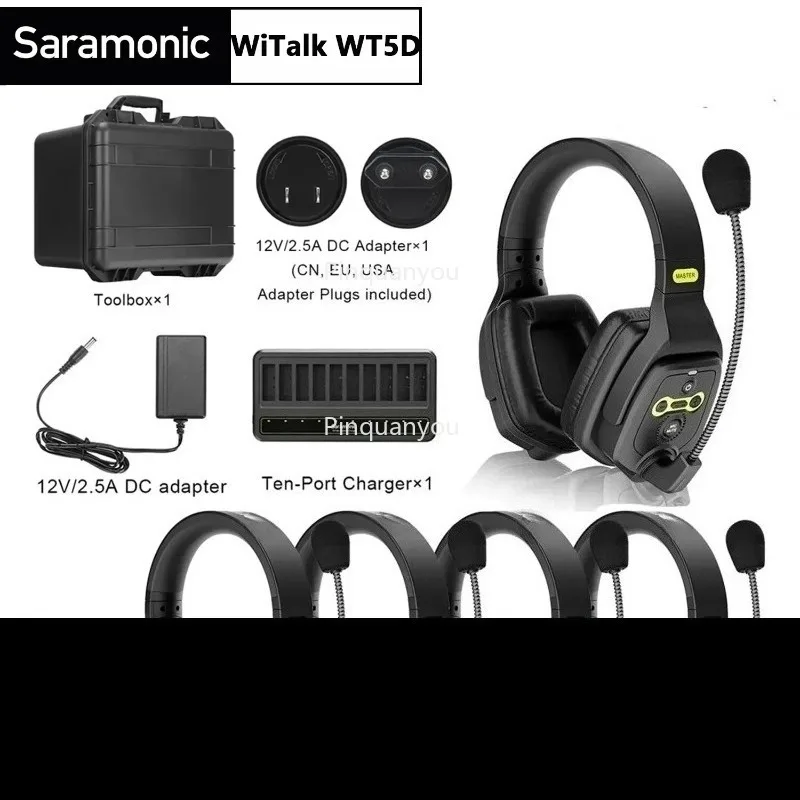 

Saramonic WiTalk WT5D Беспроводная связь 400 м, гарнитура с дистанционным управлением, наушники с микрофоном PK Solidcom C1