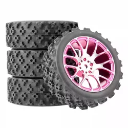Wltoys 144001 144010 124007 124016 124019 A959 A959-B 4pcs 71mm Rubber Tire Metal Wheel Rim 12mm Hex for RC Car Upgrade parts