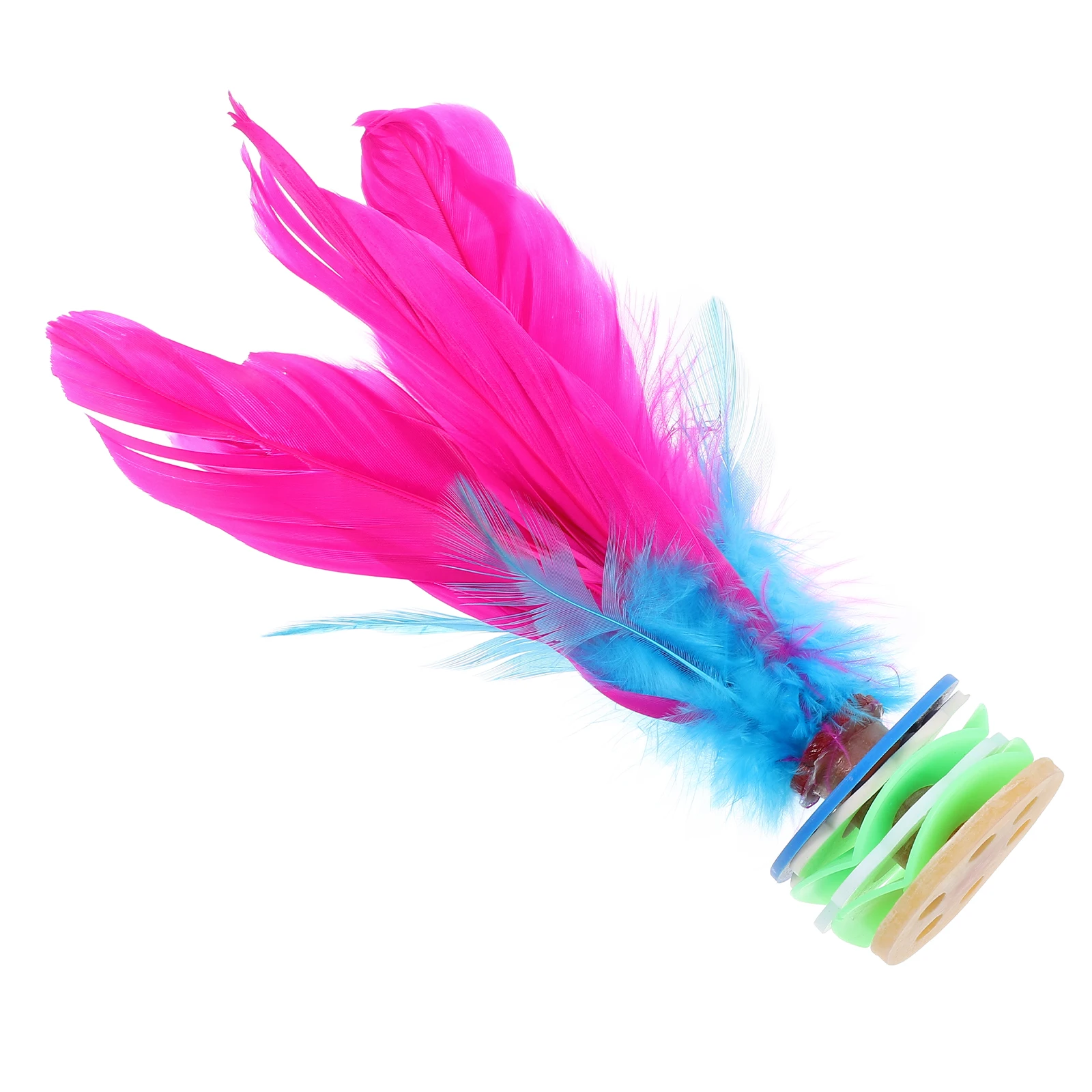 

2pcs Shuttlecock Kick Jianzi Rubber Kicking Toy Lightweight Traditional Sports Game Foot Exercise Coordination Kids Play