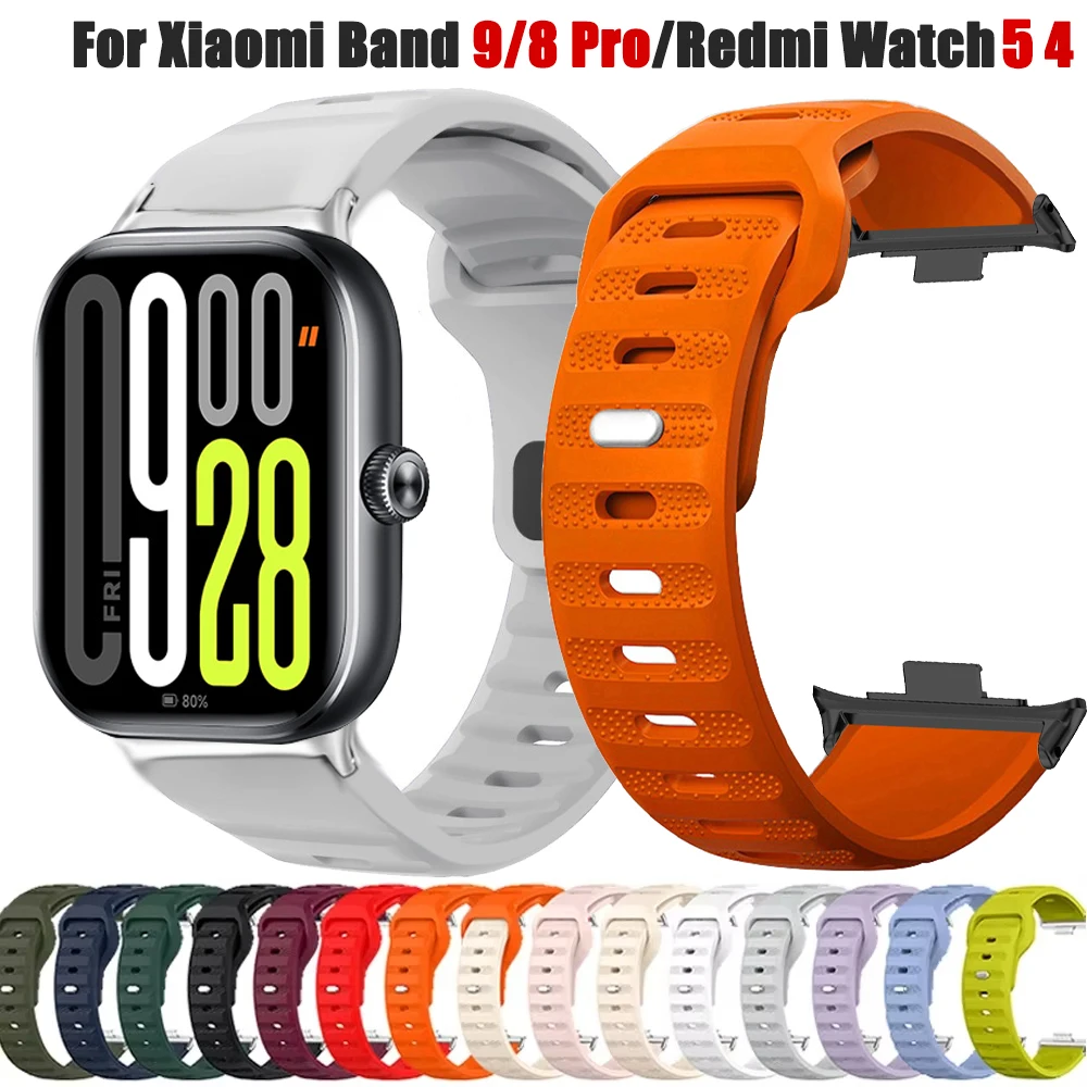 Silikon Ersatz Band Für Redmi Uhr 5 4, Weiche Sport Handgelenk Gurt Für Xiaomi Mi band 9 Pro/8 pro Armband Zubehör Correa