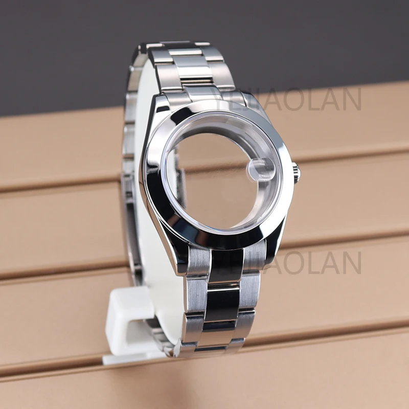 40mm/36mm Watch Cases Bracelet Sapphire Crystal Glass Parts For Day Date nh34 nh35 nh36 nh38 Miyota 8215 Movement 28.5mm Dial