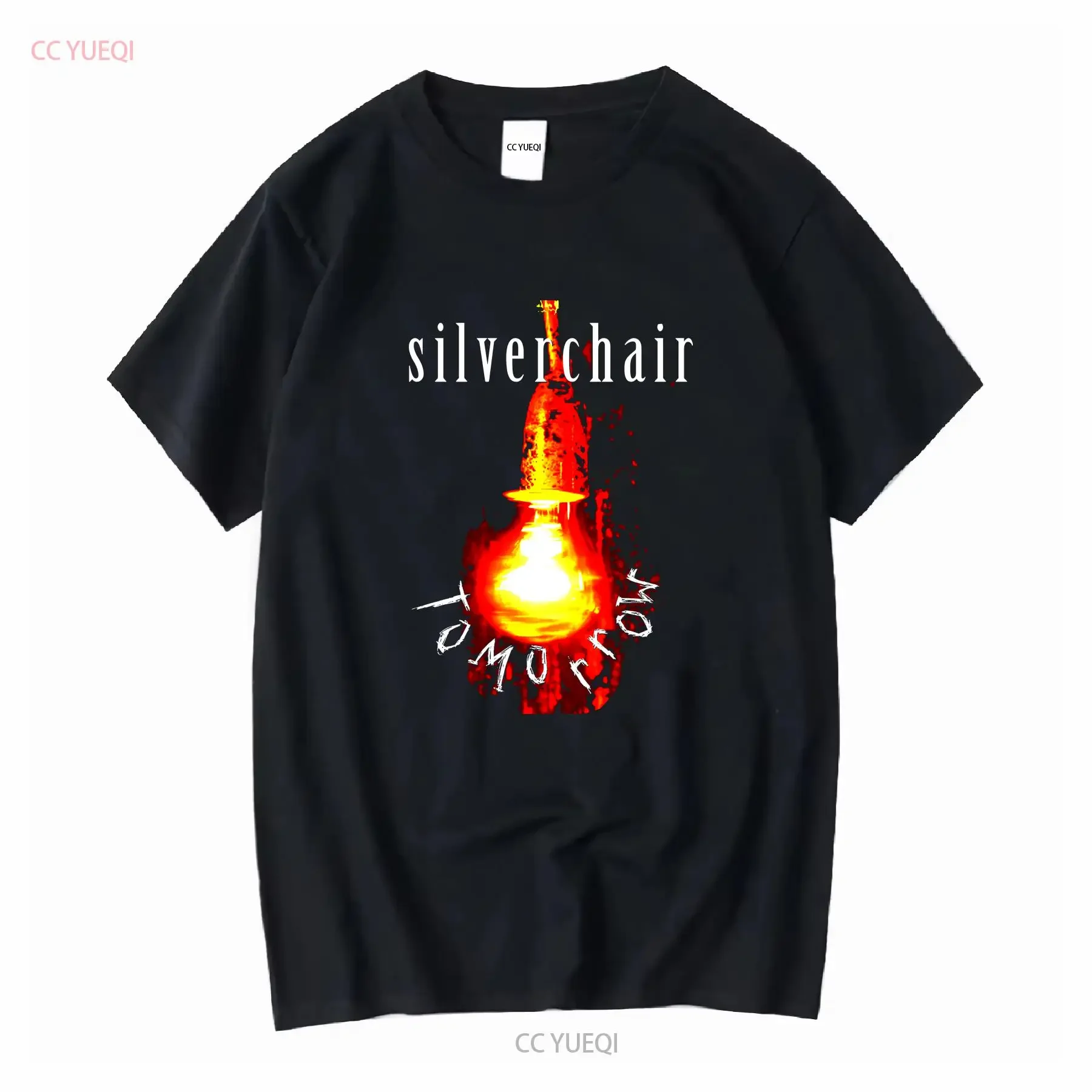 Silverchair Tomorrow Black Cotton T shirt NT93274 long or short sleeves vintage Washed Unisex designer clothes Stretched Casual