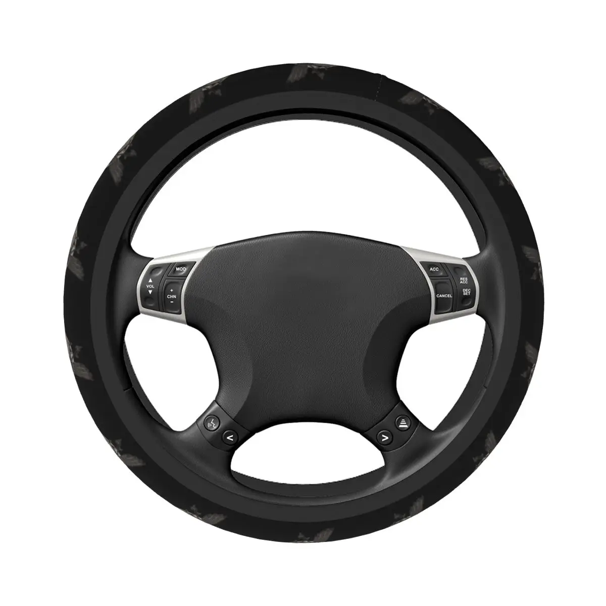 38cm Car Steering Wheel Cover Viking Elastic Raven Valhalla Car-styling Suitable Car Accessories