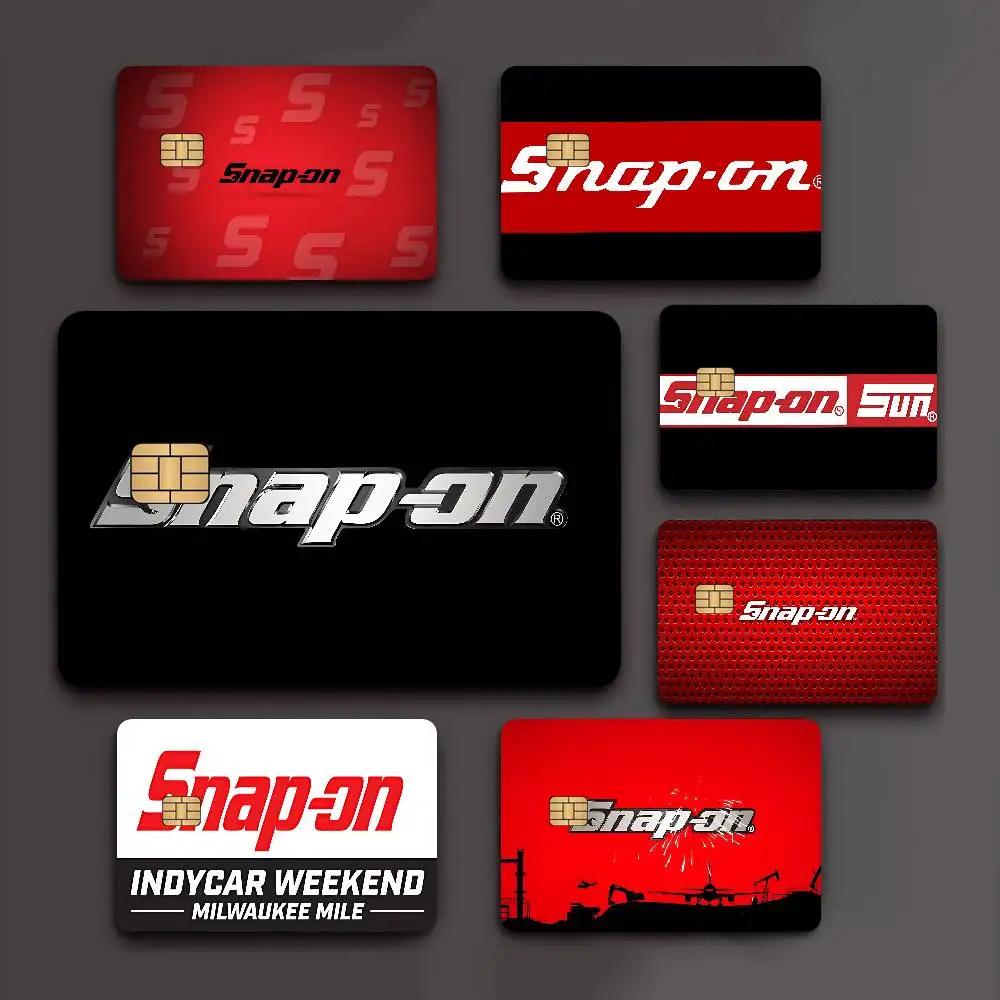 S-Snap On Logo Anime Cartoon Sticker Film Skin for Credit Card Debit Bank Bus Card