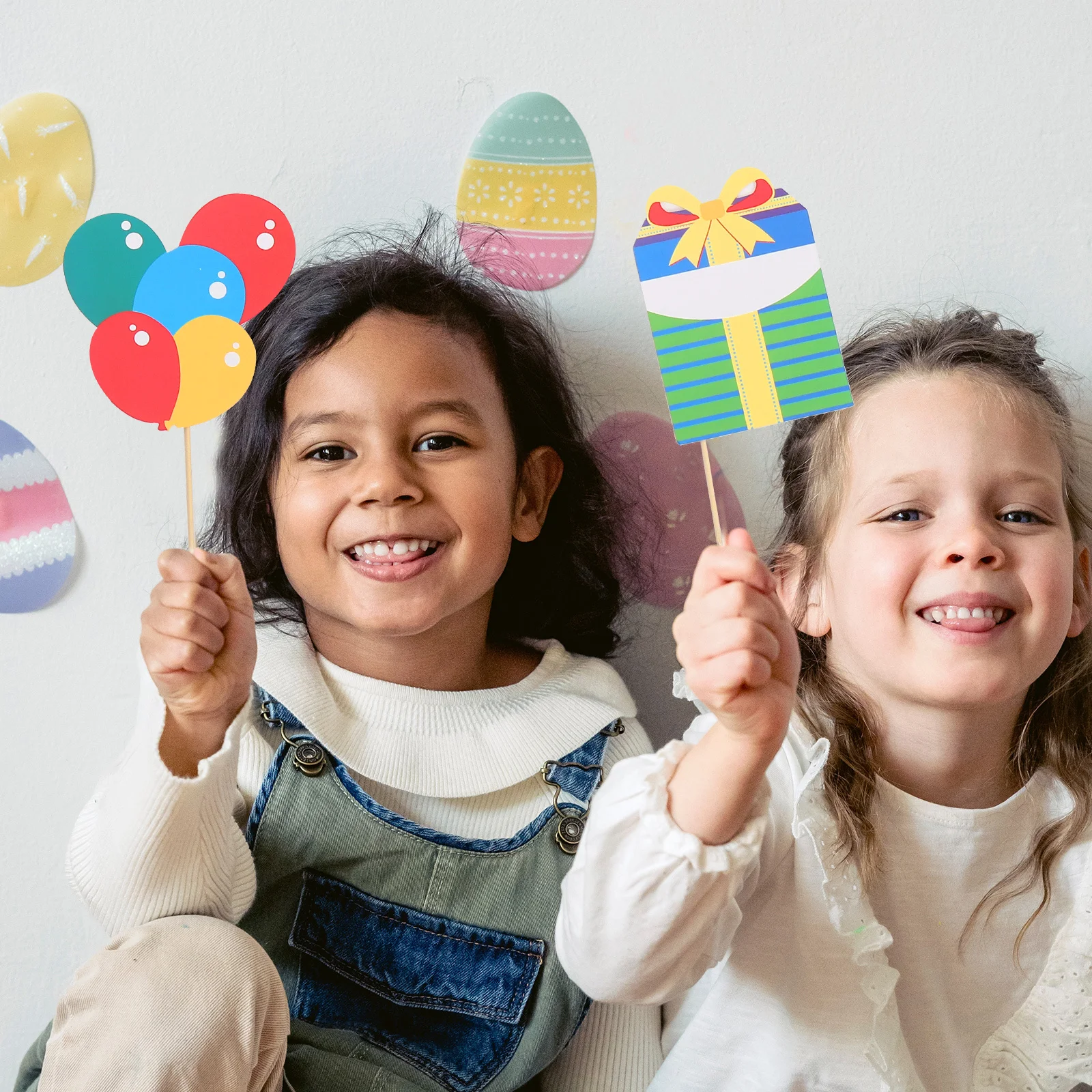 

36Pcs Photo Booth Props Colorful Funny Mustache Glasses Cat Bowties for Wedding Birthday Carnival Party Decoration