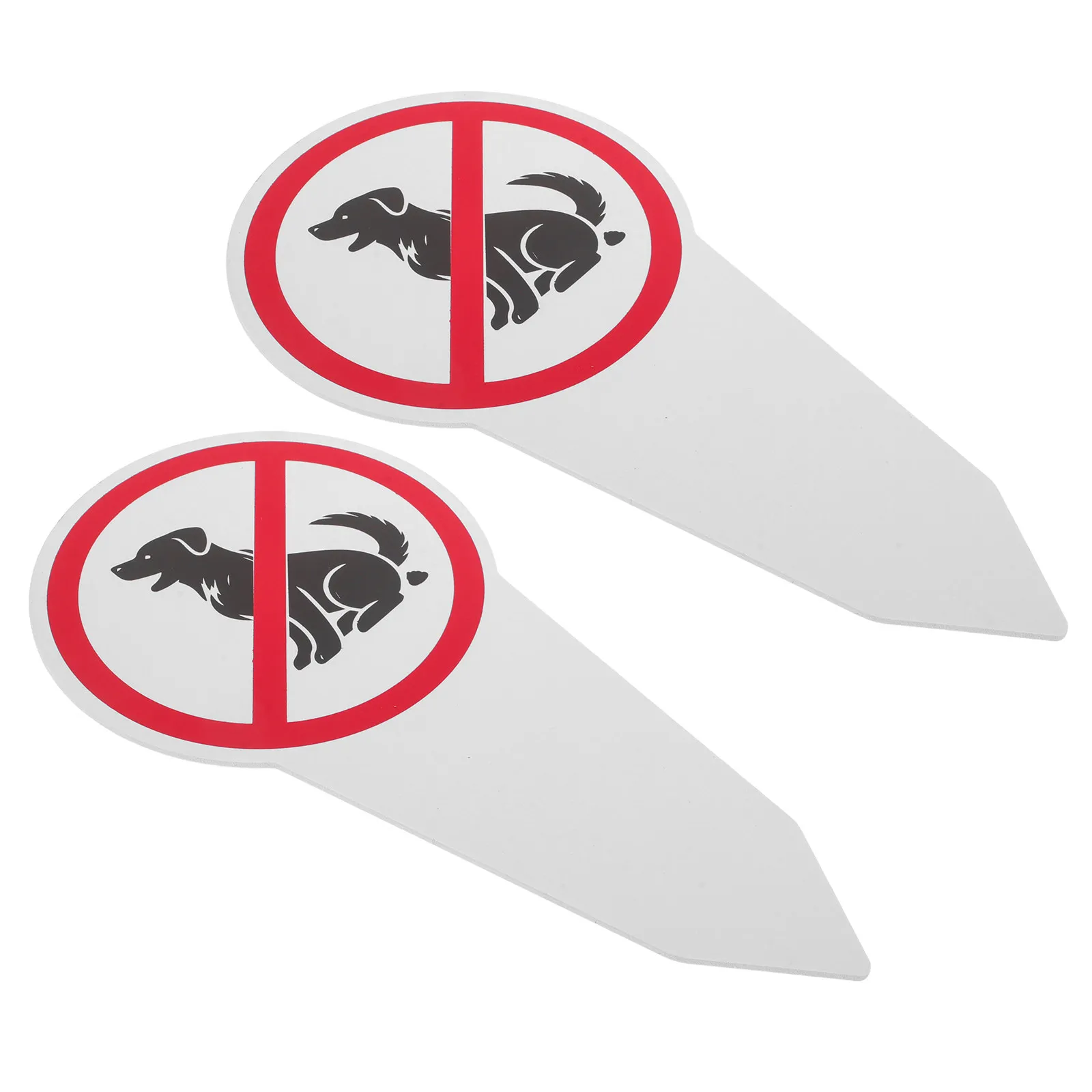 2Pcs Stop Dogs from Pooping Sign Metal Garden Stake Heavy Duty No Pooping Yard Sign for Parks Gardens Lawns Cleanliness