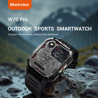 Blackview Sport Smartwatch W70 Pro, 2.01'' Screen Bluetooth Voice Calling, 900mAh Rugged Smartwatch with LED Flashlight Compass