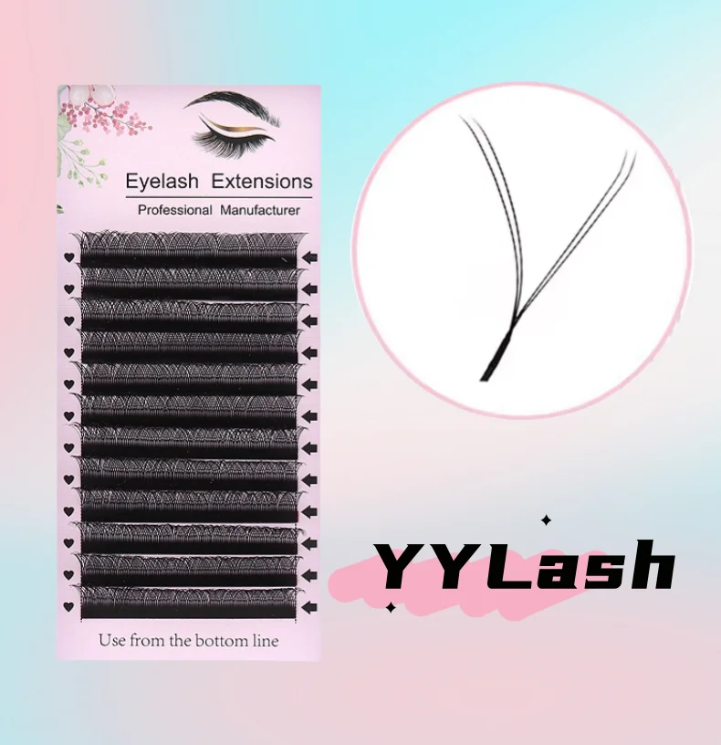 MARIA SASHA  YY Volume False Eyelash ExtensionsM/ C/D/L/DD Curl Volume Double Tip  Eyelash Cilios YY Natural Easily Graft