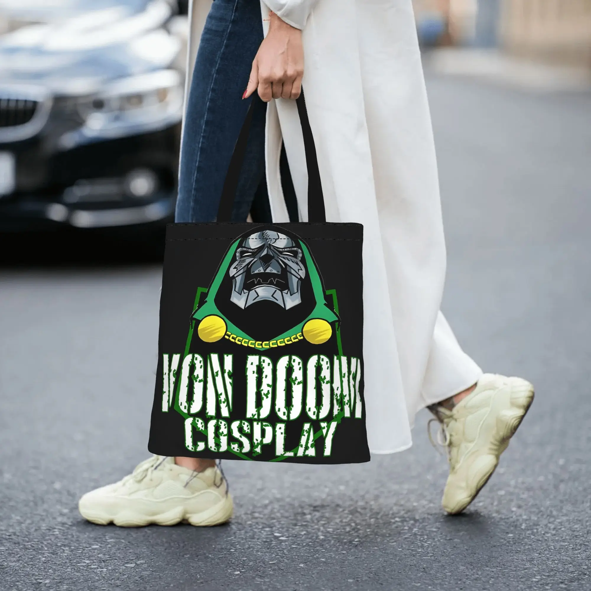 

Fashion shopping bag Daily commute VDC LOGO Standard Relaxed Fit Canvas Marvel Marvel Canvas Tote Bag Women'S Shoulder Handbag