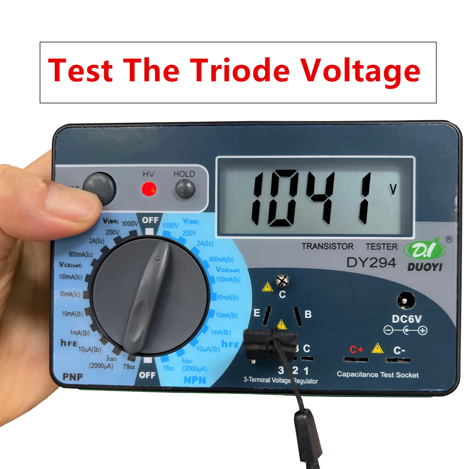 DY294 Multifunction Digital Transistor Analyzer Tester Semiconductor Diode Triode Reverse AC DC Voltage Capacitance FET