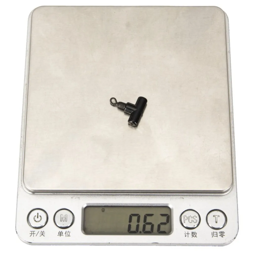 

Black T-Swivel Clip Fishing Line Slider Beads Fishing Swivels Fishing Line Slider Beads Rolling Swivel Carp Rig Rings Clip