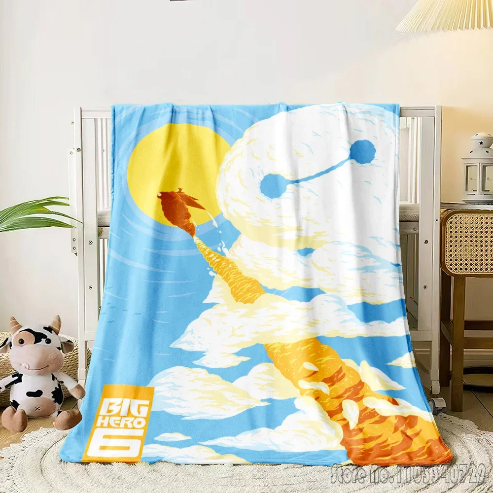 

Big Hero Cartoon 3D Printed Home Cute Kids Blanket Throw for Bed Sofa Decor Fleece Nap Blankets Boys Girls Children Gift