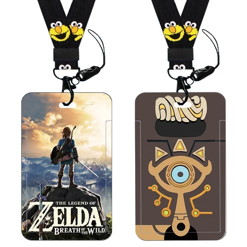 أغطية بطاقات كرتونية أنيمي بحبل ، لعبة ، أسطورة زيلدا ، أكمام بطاقات ، كاواي ، طالب ، معرف ، حافلة ، وجبة ، هدية أطفال #4